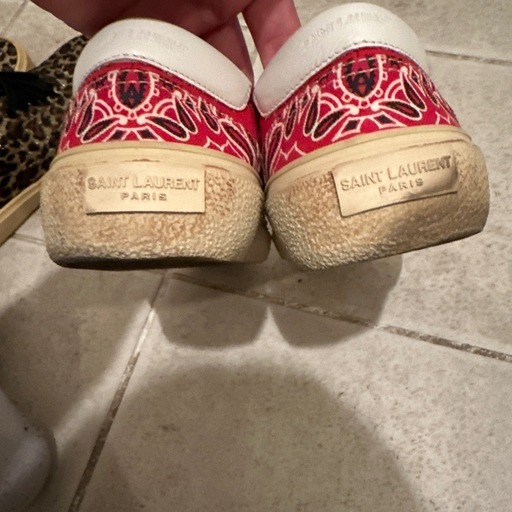 SAINT LAURENT バンダナ柄スニーカー41