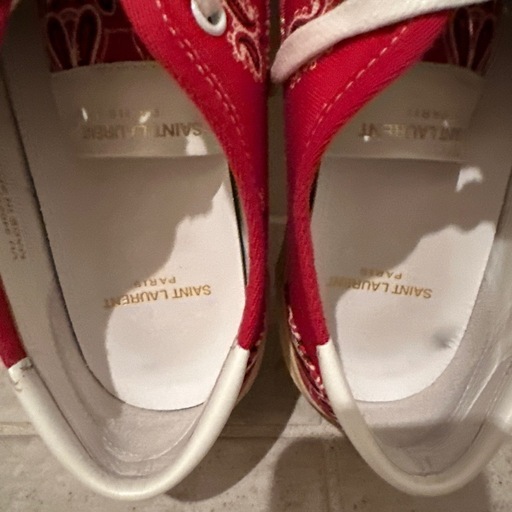 SAINT LAURENT バンダナ柄スニーカー41