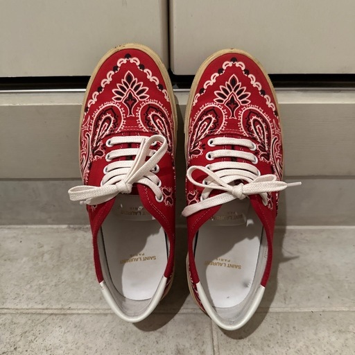 SAINT LAURENT バンダナ柄スニーカー41