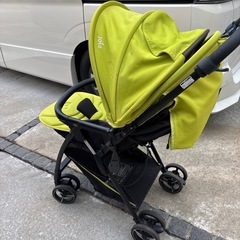 ジョーイ　JOIE ベビーカー　黄緑　4輪の画像