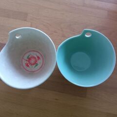 ベトナム　バッチャン焼　箸入れ付き鉢　2個セットの画像