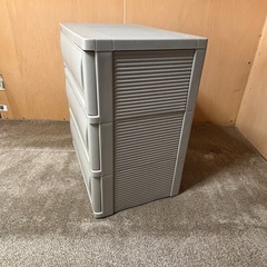 収納ケース3段グレーの画像