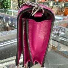 ☆ドリーム荒牧☆GUCCI　グッチ ミニ ショルダーバッグ レザー ピンク×シルバー金具 723777の画像