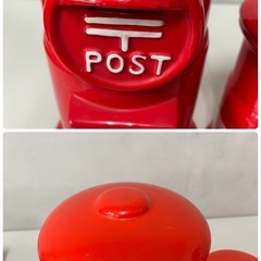 郵便ポスト型の貯金箱と公衆電話型の貯金箱 ぜんぶで5つまとめて！の画像