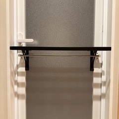 山崎実業 浴室扉 タオル掛け上 バスタオルハンガー 黒の画像