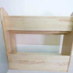 ①未使用/新品　訳あり特価　絵本ラック 3段 完成品 幅70cm 天然パイン材 面取り おもちゃ箱 ディスプレイ収納 ナチュラル　定価15,999円の品　アウトレットの画像
