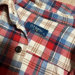 メンズ チェック柄 ネルシャツ XL 使用感ありの画像