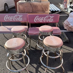 コカコーラベンチイスセットの画像