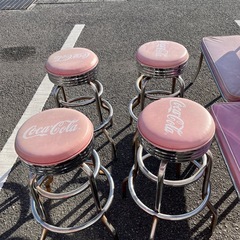 コカコーラベンチイスセットの画像