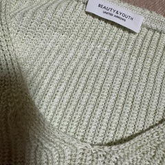 BEAUTY & YOUTH UNITED ARROWS レディース ニットセーター ライトグリーン ML相当 美品の画像