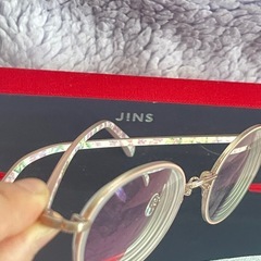 極美品JINS ジンズ メガネ ピンク 花柄 の画像