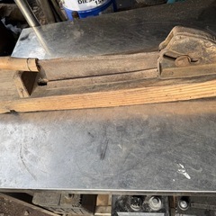 押切　押し切り　藁切　ワラ切り　スライド式　農作業　酪農用　花屋用　古民家具　昭和レトロ　アンティーク　替刃付の画像
