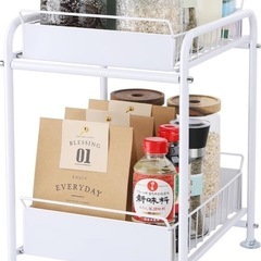 シンク下収納　スライドラック2段　引き出しの画像