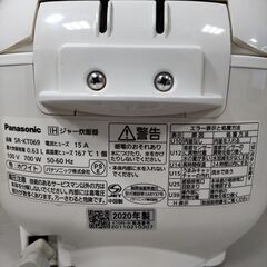 Panasonic IHジャー炊飯器 SR-KT069 3.5合炊き 2020年製の画像
