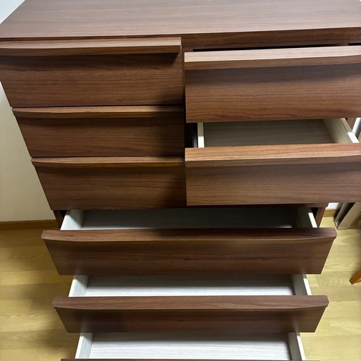 ディノス】ダークブラウン木製チェスト 6段ISSEIKI (山川) 中津の収納