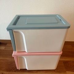 【美品】 ニトリ収納ケース Nフラッテ ハーフ　2個セットの画像