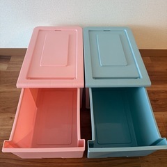 【美品】 ニトリ収納ケース Nフラッテ ハーフ　2個セットの画像