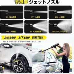 【新品】家庭用高圧洗浄機 コードレス 充電式 バッテリー洗車 軽量 小型の画像