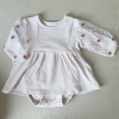 【美品】ベビー服　トップス　チュニック　ベビーピンク　80サイズの画像