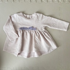 【美品】ベビー服　トップス　チュニック　ベビーピンク　80サイズの画像