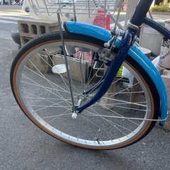 前後かご付き　24インチシティサイクル　オートライト付き　【リサイクルショップ道楽屋】の画像