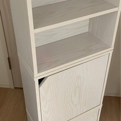 ホワイトラック(スリム3段)仕切り付/扉付の画像