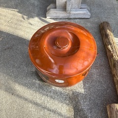 常滑焼 久松窯 (特大)  8号丸壺 蓋付※割れあり【日本製】の画像