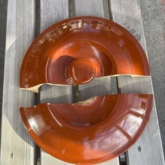 常滑焼 久松窯 (特大)  8号丸壺 蓋付※割れあり【日本製】の画像