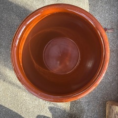 常滑焼 久松窯 (特大)  8号丸壺 蓋付※割れあり【日本製】の画像