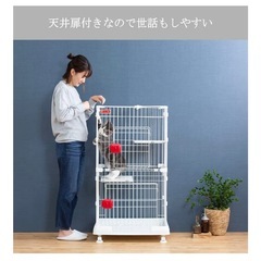 アイリスオーヤマ ミニキャットケージ 2段の画像