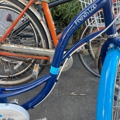 前後かご付き　24インチシティサイクル　オートライト付き　【リサイクルショップ道楽屋】の画像