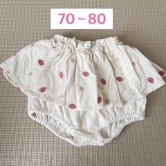 【未着用】ベビー　ショートパンツ　サロペットパンツ　4点セット　70〜90サイズの画像