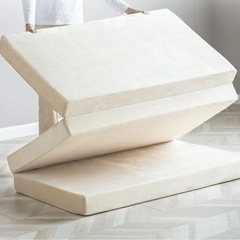 3つ折りマットレスセミダブル（アイボリー）　500円の画像