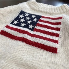 アメリカ国旗 ニットセーター 90㎝の画像