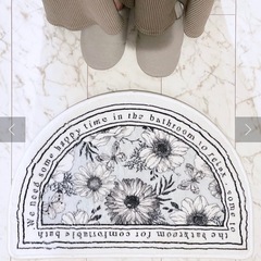 lattice フラワーフレームマット 半円 未使用の画像