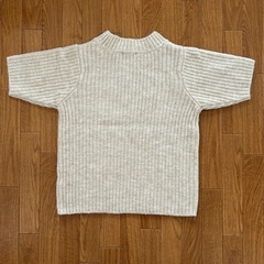 【未使用】半袖ニット＆アームウォーマー　ベージュMの画像