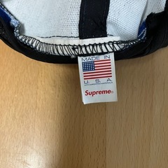 Supreme Pigment S ロゴ 6パネル キャップ（ブルー、コットンキャンバス素材）の画像