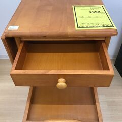 A-957【リユースのサカイ野々市店】ジモティ来店特価‼ バタフライキッチンワゴン 木製 ブラウン ※クリーニング済みの画像