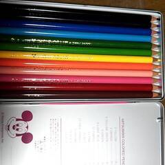 ミッキー&ミニー　色鉛筆　12色　三菱　未使用の画像