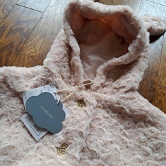 【新品未使用タグ付き】ベビー服 うさ耳パーカー ピンクの画像