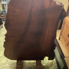 【引取限定】鷹の一枚板　木彫　衝立　置物の画像