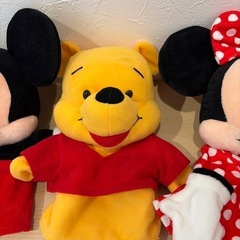 DWE ミッキー ミニー プーさん パペット人形の画像
