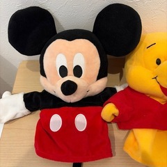 DWE ミッキー ミニー プーさん パペット人形の画像