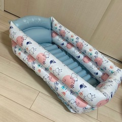 ムーミン☆台所シンクでも使える！エアーベビーバス☆の画像