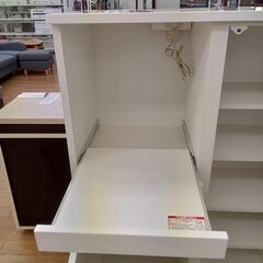 ★リユースのサカイつくば店★TK7807 NITORI レンジボード　コパン ホワイト H115×D40×W80 クリーニング済みの画像