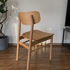 無印良品 ラウンドチェア オーク材 無印 ダイニングチェア 美品の画像