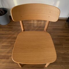 無印良品 ラウンドチェア オーク材 無印 ダイニングチェア 美品の画像