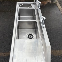  3槽シンク、 混合水栓付 の画像