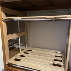 桐スノコ押入れフトン棚 2段 布団 収納 すのこ 押入収納の画像
