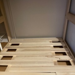 桐スノコ押入れフトン棚 2段 布団 収納 すのこ 押入収納の画像